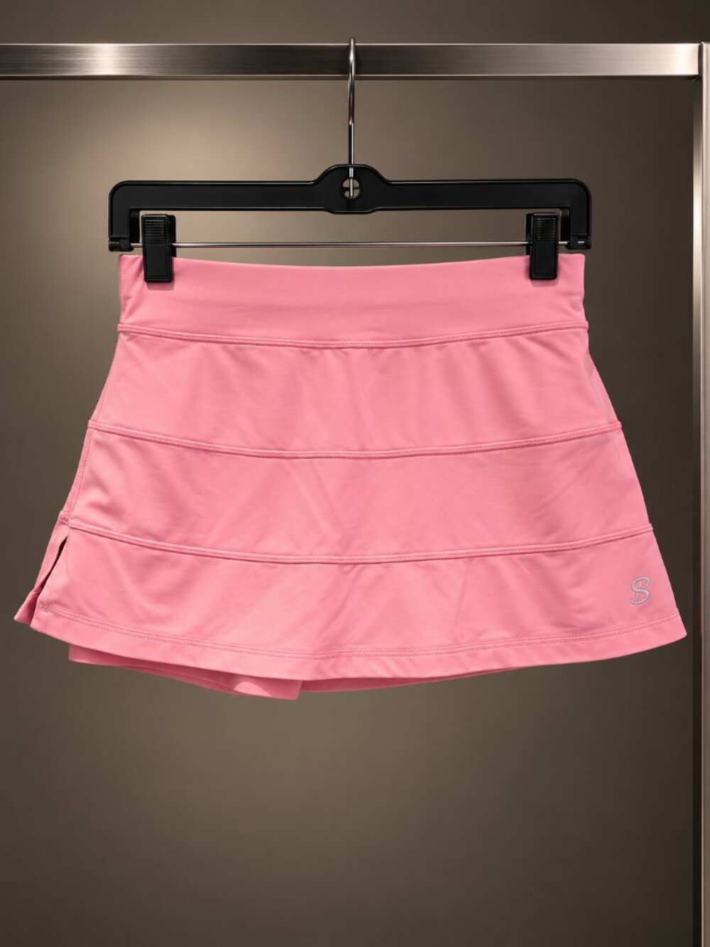 SOFIBELLA Pink Tennis Skort Built-In Shorts Tiered Panels Size XS